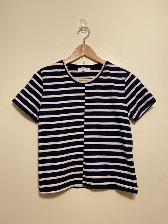 Everlane Tops - Everlane Navy and White Striped Tee. Size XS